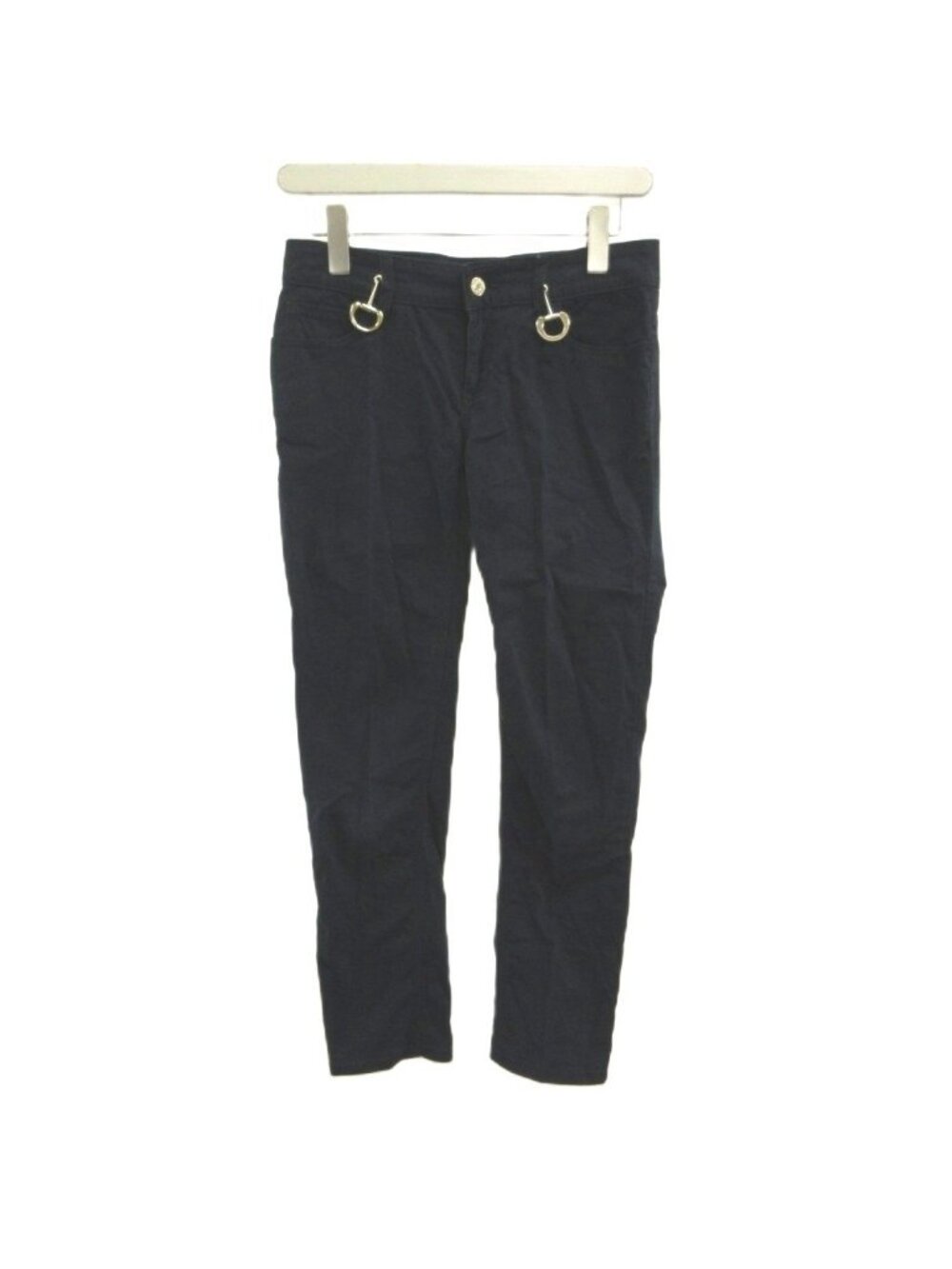 Gucci Straight Pants Trousers Horsebit Navy Long YU 36